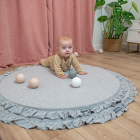 KiddyMoon Foam Play Mat for Children Montessori Soft Children's Floor Playground Toddlers and Babies Crawling Mat Soft Toy Carpet Kids Nursery and Playroom, Made in EU, light grey, XL