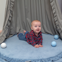 KiddyMoon Foam Play Mat for Children Montessori Soft Children's Floor Playground Toddlers and Babies Crawling Mat Soft Toy Carpet Kids Nursery and Playroom, Made in EU, ice blue, XL