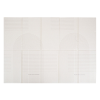 KiddyMoon Baby Play Mat Double-Sided Foam Mat For Kids Crawling Mat For Children Encourages Imagination Colourful Patterns Play Area Foldable Ideal for Indoors and Outdoors, Beige-Stripes, 150x200x1cm