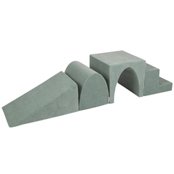 KiddyMoon Foam Playground For Kids Soft Textured Creative Safe Indoor Blocks, Green, Multi-Size