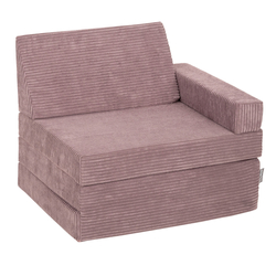 KiddyMoon Armchair Kids Foldable Children Multifunctional Foam Mattress Sofa Bed Folding Toddler Couch Chair for Playroom Bedroom Living Room, purple, Armchair