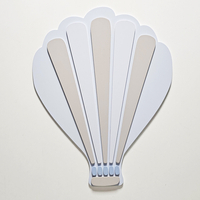 KiddyMoon wall decor kids room nursery wood mdf multiple shapes 3D, balloon: blue/grey, UNI