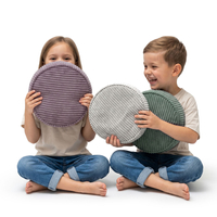 KiddyMoon 3-Piece Foam Elements for Kids Children's Room Accessory, green-light grey-purple, Sx3