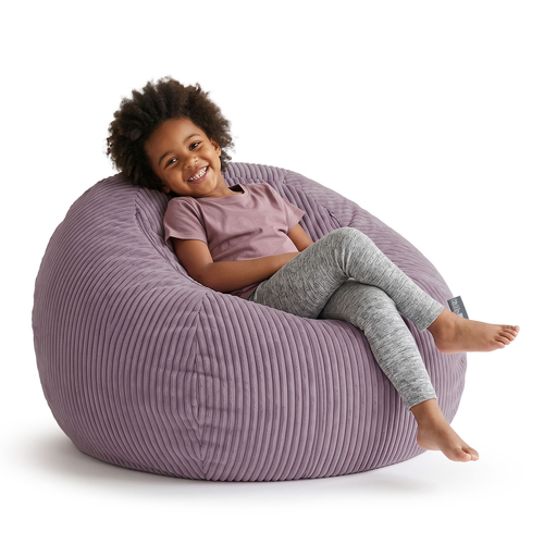 KiddyMoon Bean Bag for Children 2-in-1 Storage for Toys 80x80x50cm, fioletowy