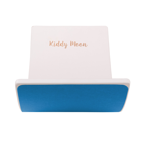 KiddyMoon Wooden Balance Board for Children Wooden Swing Board Montessori Toy for Kids Balancing Board for Babies 80x30cm, white/blue felt, board