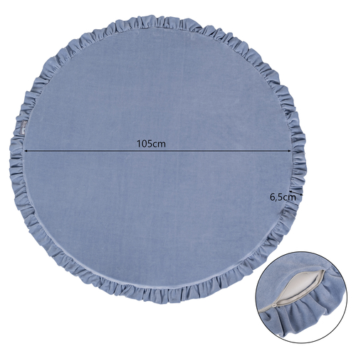 KiddyMoon Foam Play Mat for Children Montessori Soft Children's Floor Playground Toddlers and Babies Crawling Mat Soft Toy Carpet Kids Nursery and Playroom, Made in EU, ice blue, XL