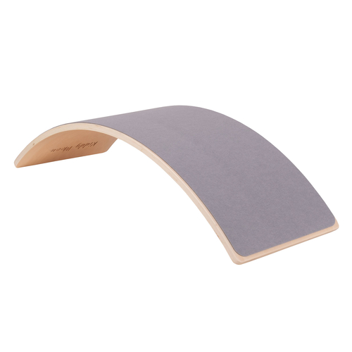 KiddyMoon Wooden Balance Board for Children Wooden Swing Board Montessori Toy for Kids Balancing Board for Babies 80x30cm, Natural, 83x29,5x1,7/Felt