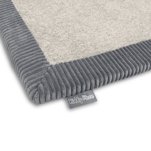 KiddyMoon Baby Play Mat for Kids, Soft and Non-Slip, Light Grey
