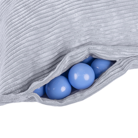 KiddyMoon Kids Bean Bag Sensory Pillow Filled With Plastic Balls Removable Cover, dark grey, 100x140cm/700 Balls