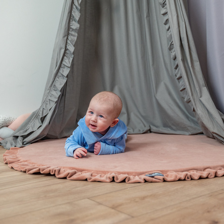 KiddyMoon Foam Play Mat for Children Montessori Soft Children's Floor Playground Toddlers and Babies Crawling Mat Soft Toy Carpet Kids Nursery and Playroom, Made in EU, desert pink, XL