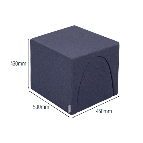 KiddyMoon Foam Set for Kids Obstacle Course for Children Montessori Toy for Babies Soft Construction Blocks Element, Tunnel/Hill, Certified Made in The EU, darkblue:-, Multi-Size