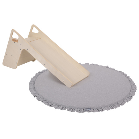 KiddyMoon Foam Play Mat for Children Montessori Soft Children's Floor Playground Toddlers and Babies Crawling Mat Soft Toy Carpet Kids Nursery and Playroom, Made in EU, light grey, XL
