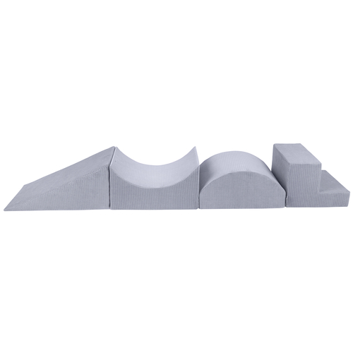KiddyMoon Foam Playground For Kids Soft Textured Creative Safe Indoor Blocks, dark grey, Multi-Size