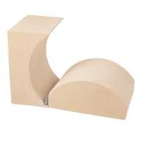 PPZV-222 KiddyMoon Foam playground sand beige VELVET Ramp/Halfshaft, sand beige, Multi-Size
