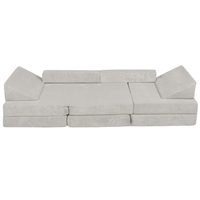 KiddyMoon Foam Sofa for Children Multifunctional Mattress Armchair Kids Foldable  Bed Folding Toddler Couch Chair for Playroom Bedroom Living Room, light grey, Sofa