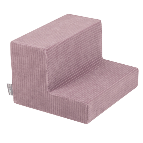 KiddyMoon Foam Playground For Kids Soft Textured Safe Blocks, purple: pastel beige/white/perle/grey, Ballpit (200 Balls) + Steps