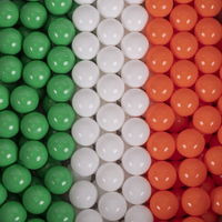 KiddyMoon Baby Ball Pit Soft Foam For Infants And Toddlers From 8 Months Removable Cotton Cover, Ireland: green/white/orange, 90 x 30 cm / 300 Balls