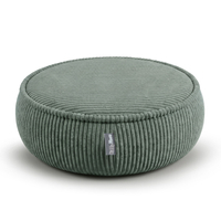 KiddyMoon pouf for kids with corduroy, removable cover KM-PF-DONUT, green, L