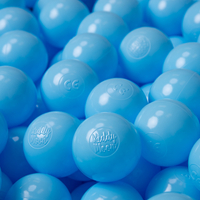 KiddyMoon Soft Plastic Play Balls ∅ 6cm / 2.36 Multi Colour Made in EU, baby blue, 100 Balls/6cm-2.36in