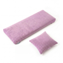 KiddyMoon Cushion Set For Balance Board Mattress and Pillow Ribbed Fabric Washable Cover, light purple, Mattress/Pillow