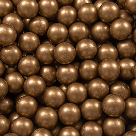 KiddyMoon Soft Plastic Play Balls ∅ 7cm/2.75in Mono-colour certified Made in EU, gold, 700 Balls/7cm-2.75in