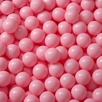 KiddyMoon Soft Plastic Play Balls ∅ 6cm / 2.36 Multi Colour Made in EU, light pink, 1200 Balls/6cm-2.36in