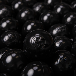 KiddyMoon Soft Plastic Play Balls β
6cm / 2.36 Multi Colour Made in EU, black, 200 Balls/6cm-2.36in