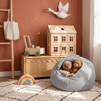 KiddyMoon KM-BAG-ES Furniture Armchairs, light grey