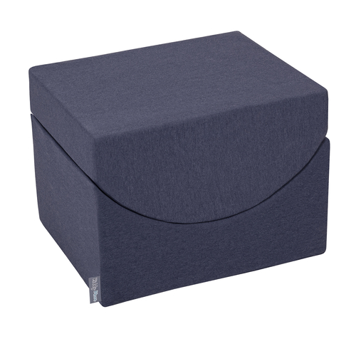 KiddyMoon Foam Playground for Kids Obstacle Course for Children Montessori Toy for Babies Soft Construction Blocks Element, Ramp/Halfshaft, Certified Made in The EU, darkblue:-, Multi-Size