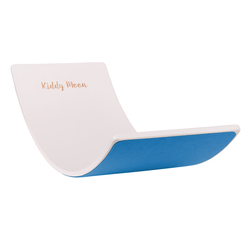 KiddyMoon Wooden Balance Board for Children Wooden Swing Board Montessori Toy for Kids Balancing Board for Babies 80x30cm, white/blue felt, board